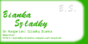 bianka szladky business card